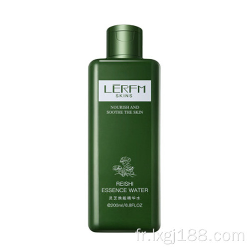 Extrait de ganoderma lucidum de marque privée 200 ml d&#39;extrait d&#39;essence revitalisante eau hydratante améliorer le toner pour le visage de la peau sèche